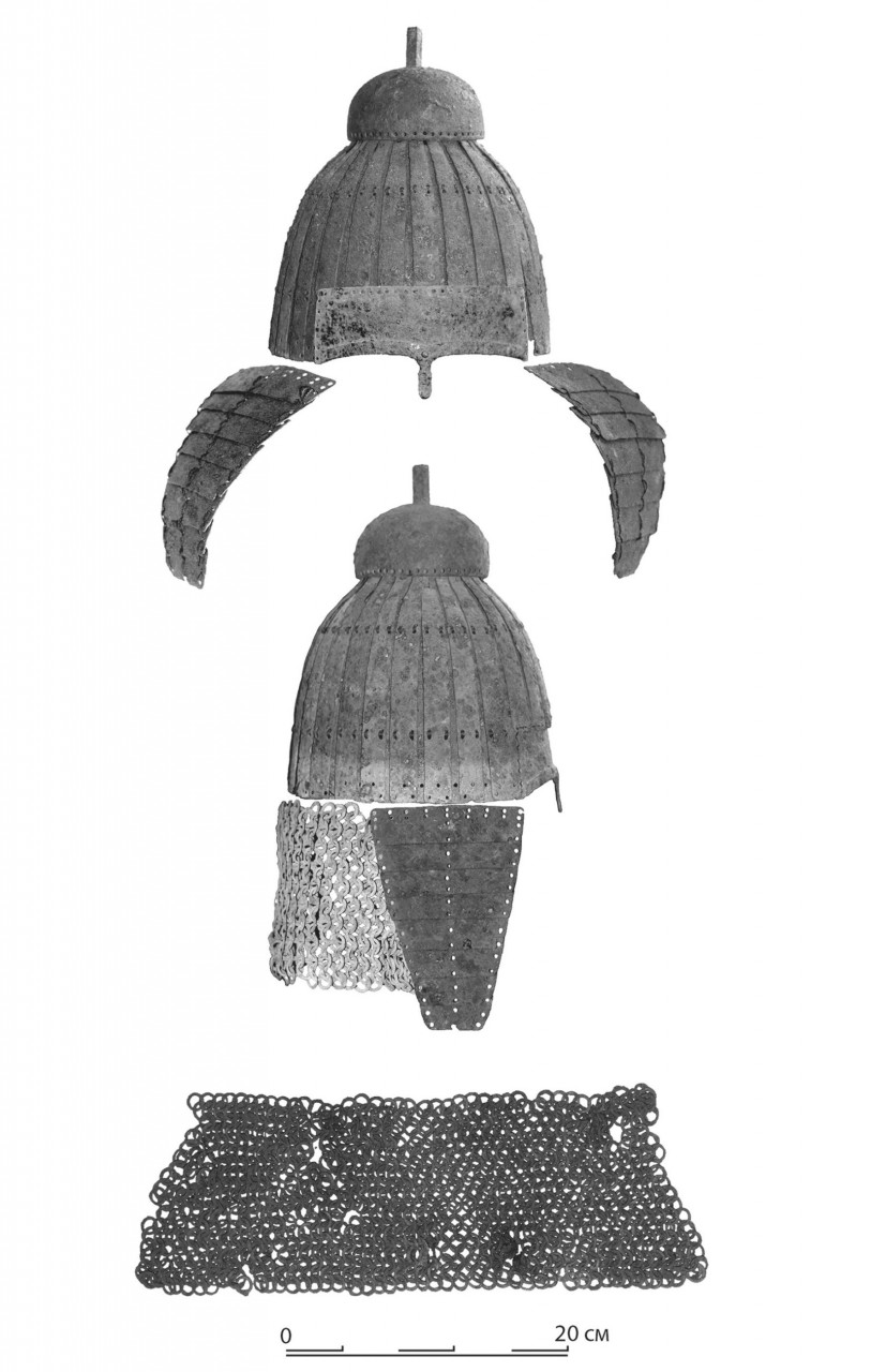 Ламеллярный шлем эпохи переселения народов из Курской области