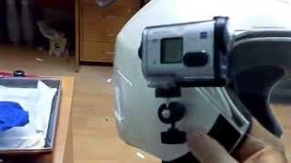 Крепление ЭКШН камеры Sony HDR-AS200V на шлем.