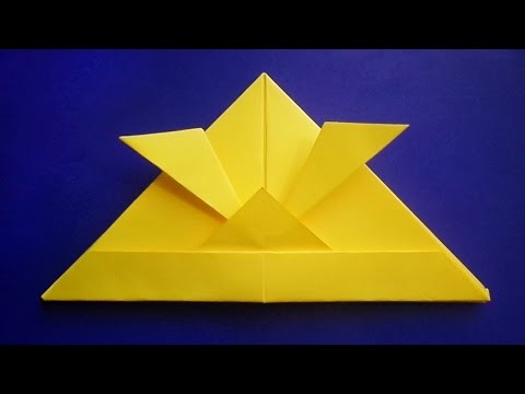 оригами шлем самурая, как сделать оригами шлем самурая, origami samurai helmet