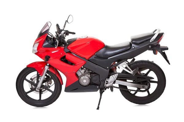 Красный мотоцикл — стоковое фото