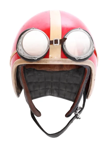 Ретро шлем мотоцикла — стоковое фото
