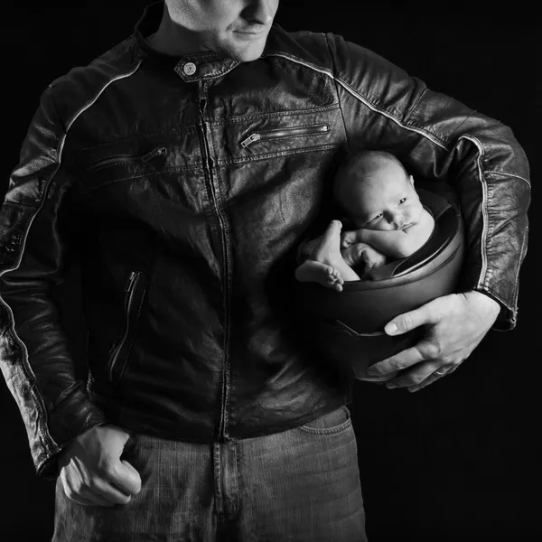 Отец и сын мотоциклов серии — стоковое фото
