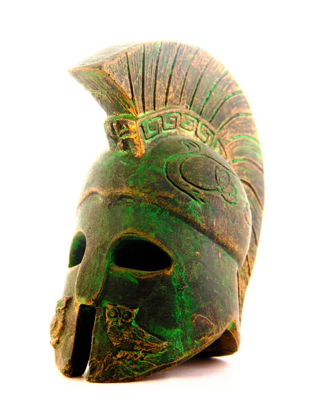 Древний греческий воин шлем — стоковое фото