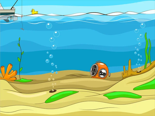 Развивающая игра для детей подводной жизни — стоковый вектор