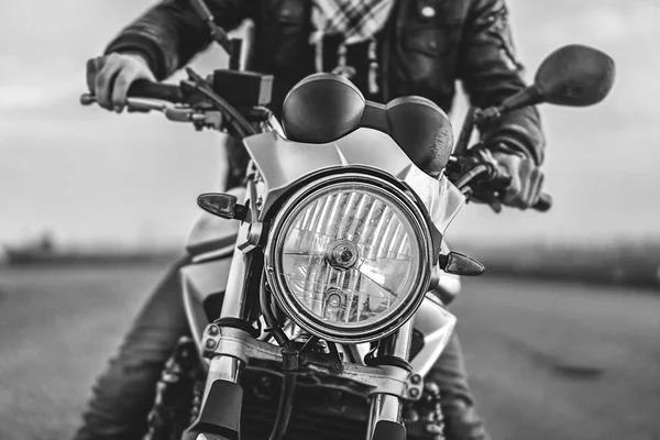 Человек на мотоцикле Спорт Открытый — стоковое фото