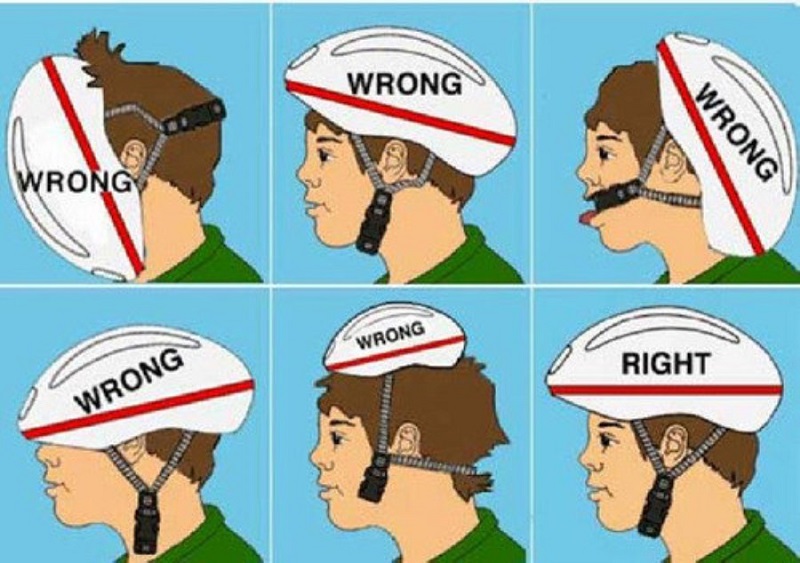Как шлем должен сидеть на голове
