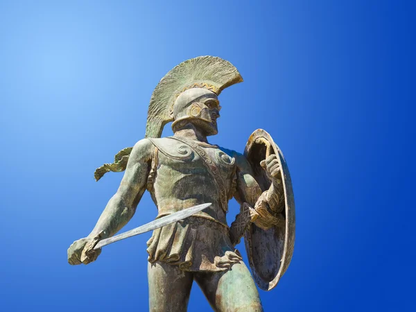 Статуя короля Леонидас в Спарте, Греция — стоковое фото