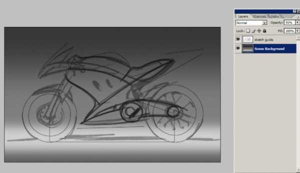 Рисуем мотоцикл