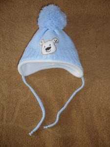 Шапка шлем для новорожденных зимние от 0 до 3 месяцев