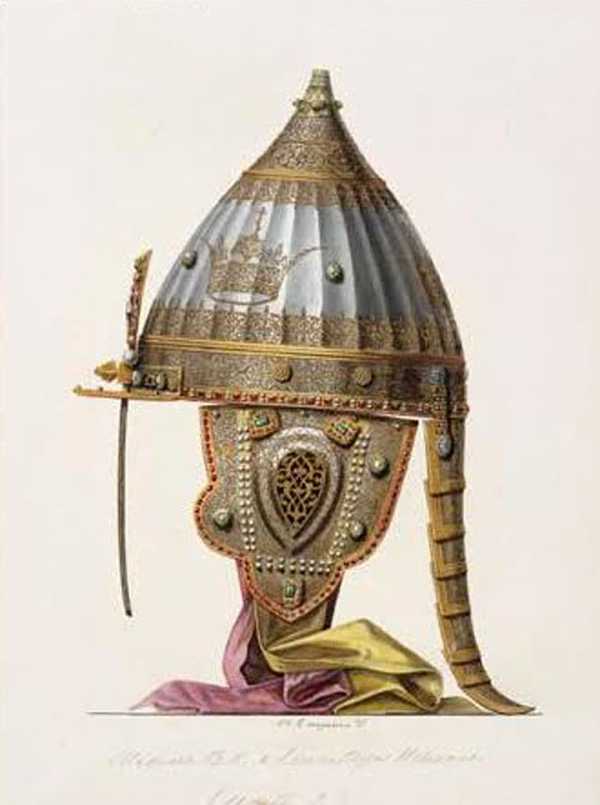 Шлемы русских царей с арабской вязью